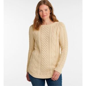 L.L. Bean Signature Cotton Fisherman Tunic Sweater
